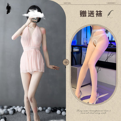 Sheer Backless Nightdress