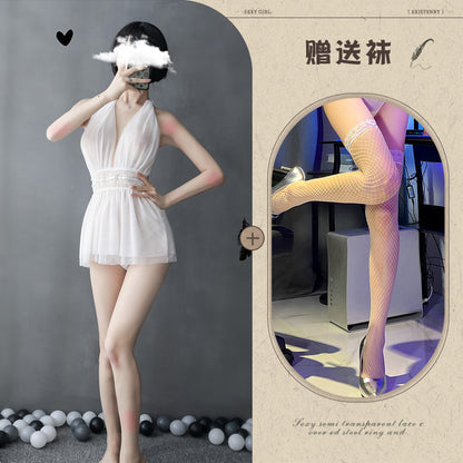 Sheer Backless Nightdress