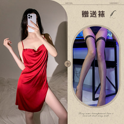 Silk Slit Chemise