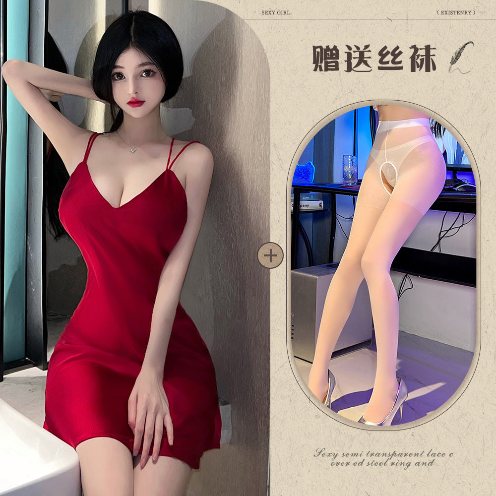 Backless Chemise Set