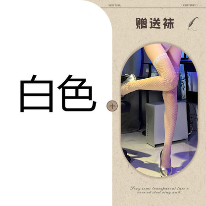 Sheer Open Crotch Teddy