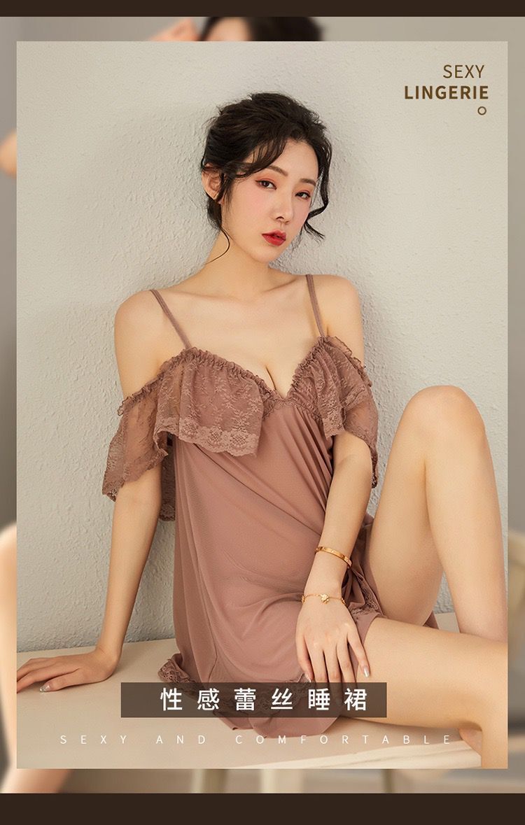 Sheer Chiffon Robe with Lace Trim