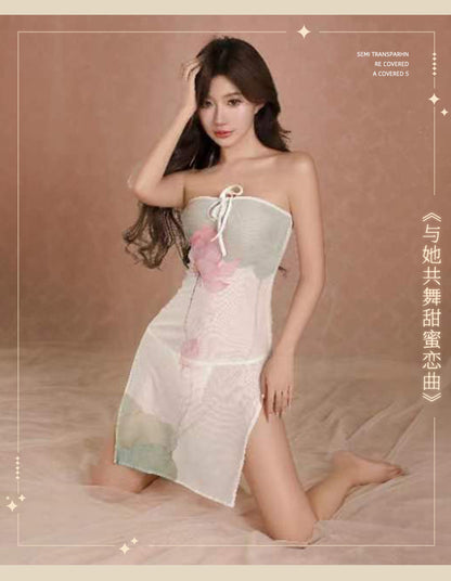 High-Slit Chiffon Dress