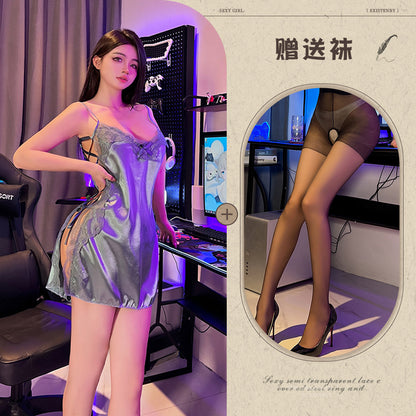 Silk Slit Nightdress