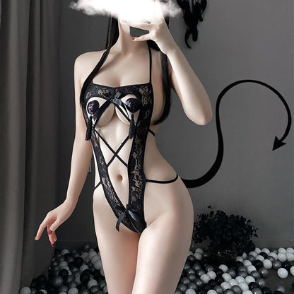 Sheer Open Crotch Teddy