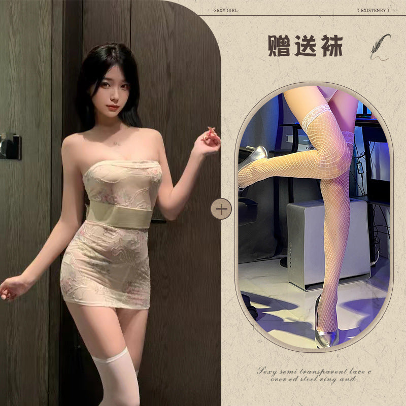 Embroidered Kimono Dress