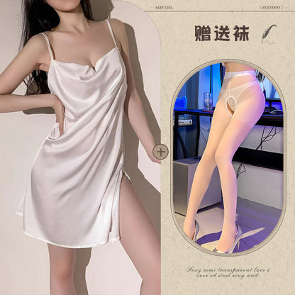 Silk Slit Chemise