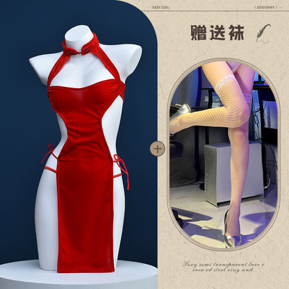 High-Slit Qipao Teddy