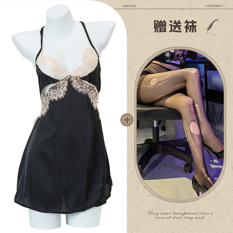 Silk Slit Nightdress