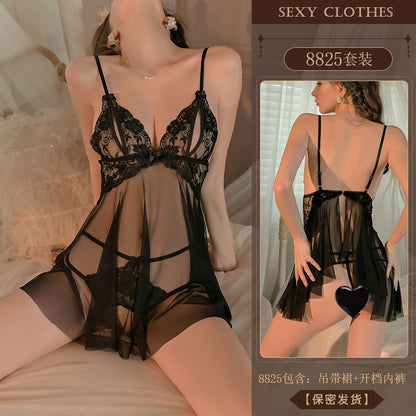 Plus Size Sheer Lace Nightdress