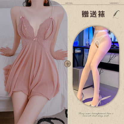 Sheer Open Crotch Teddy