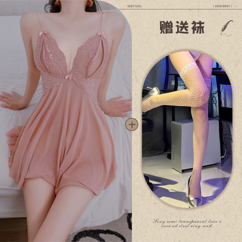 Sheer Open Crotch Teddy