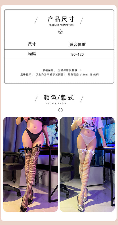 Bow Fishnet Stockings