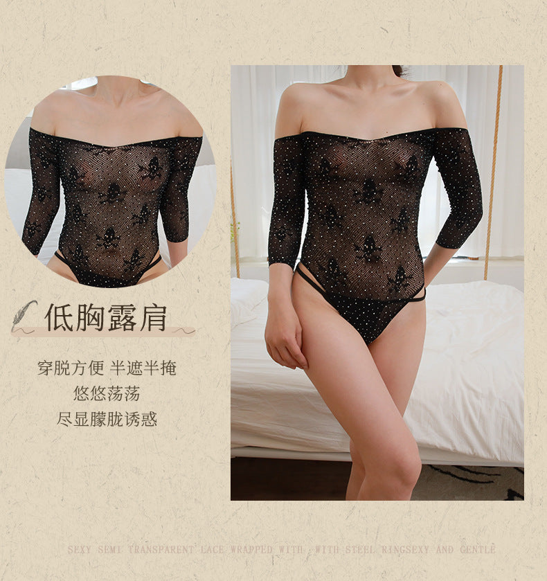 Glitter Cutout Plus-Size Catsuit