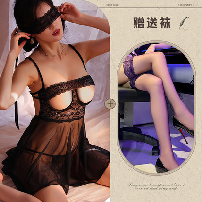 Sheer Open Crotch Nightie