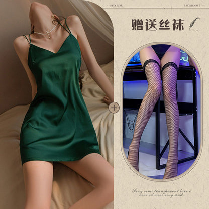 Backless Chemise Set