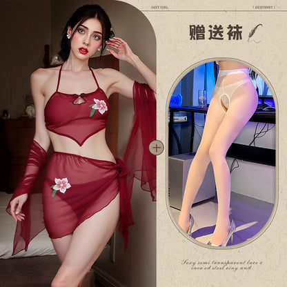 Purple Fishnet Catsuit