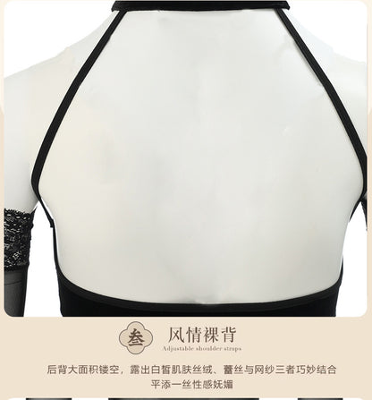 Slit Cheongsam Roleplay Costume Set