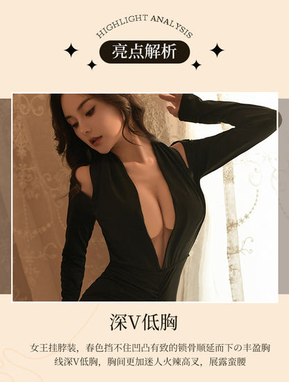 Deep V Slip Dress