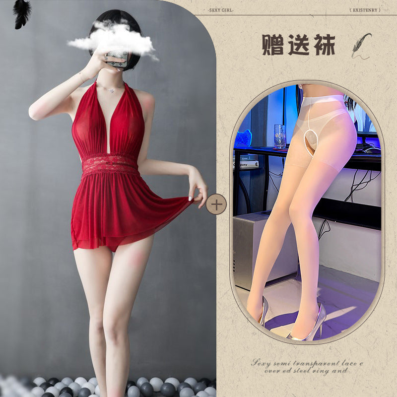 Sheer Backless Nightdress