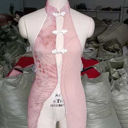 Tie-Dye Qipao Dress