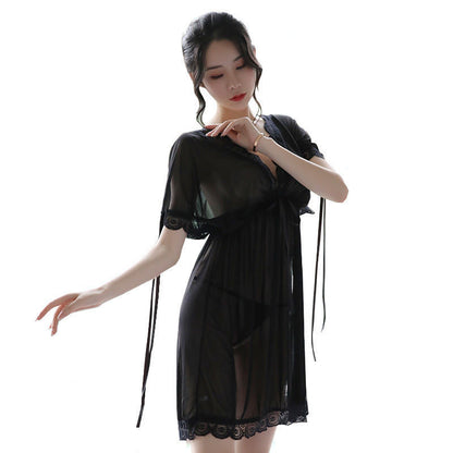 Plus Size Sheer Mesh Babydoll