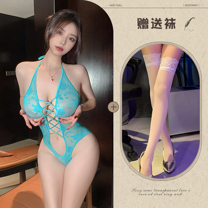 Lace Halter Bodysuit