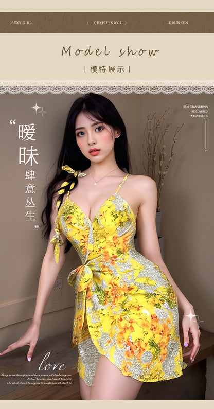 Yellow Lace Chemise 