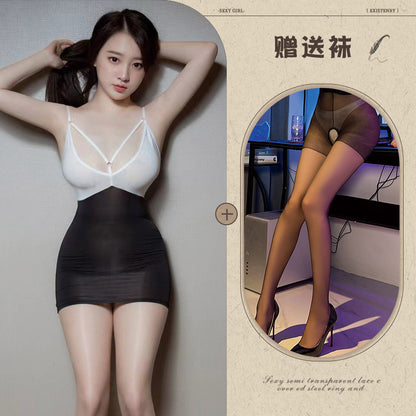 Secretary Deep V Dress