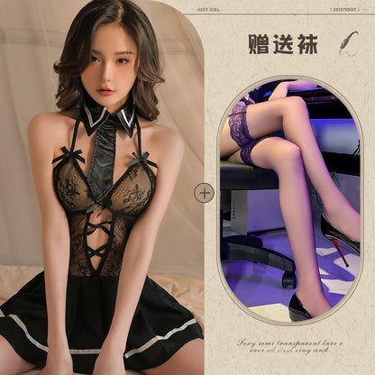 JK Schoolgirl Mesh Lingerie Costume