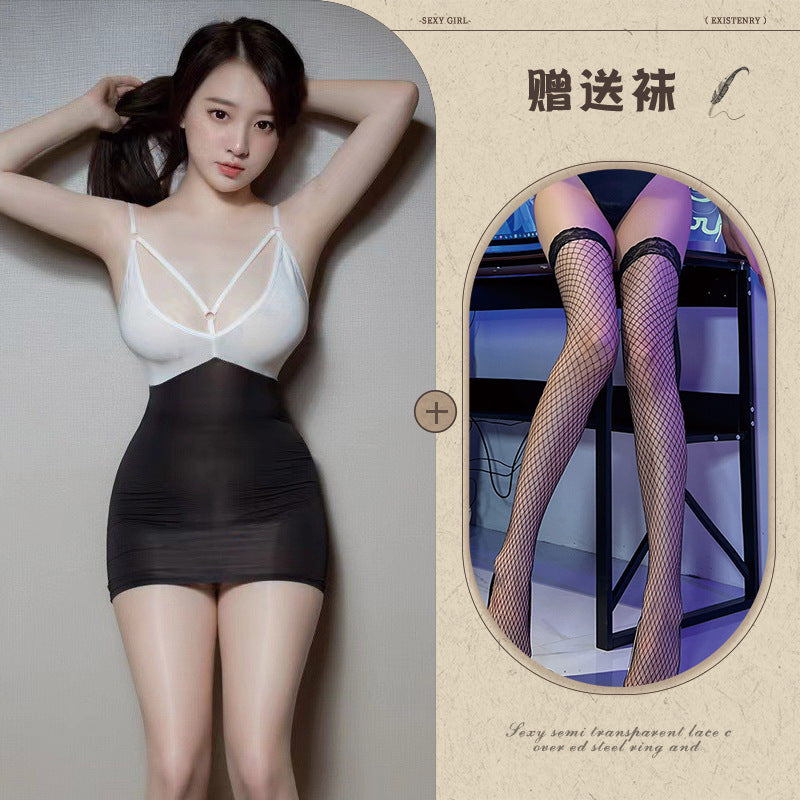 Secretary Deep V Dress