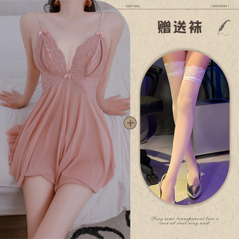 Sheer Open Crotch Teddy