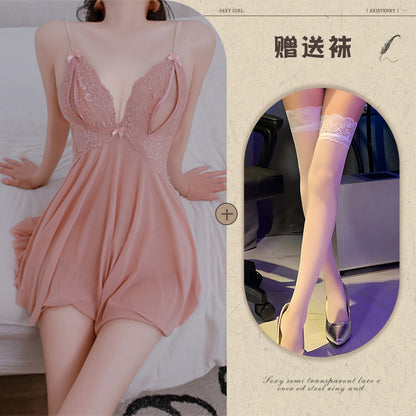 Sheer Open Crotch Teddy