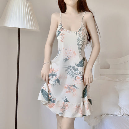 Summer Lace Trim Sleepwear with Pads