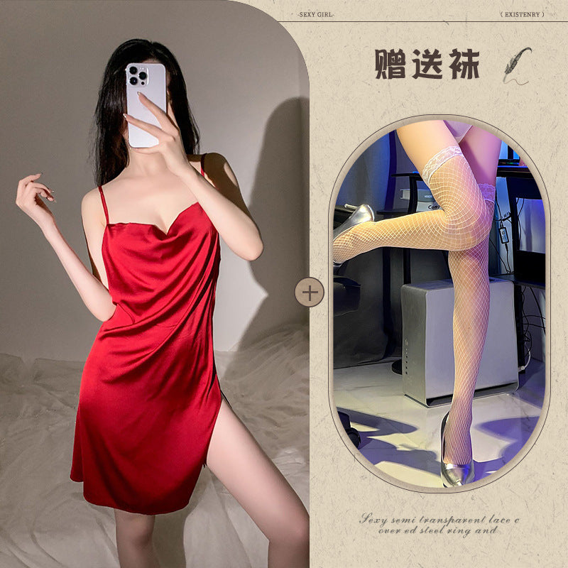Silk Slit Chemise