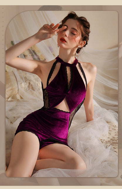 Velvet Qipao Lingerie 