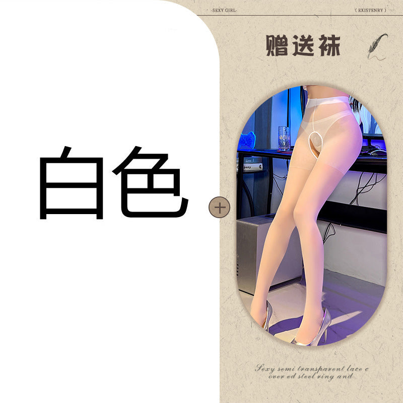 Sheer Open Crotch Teddy