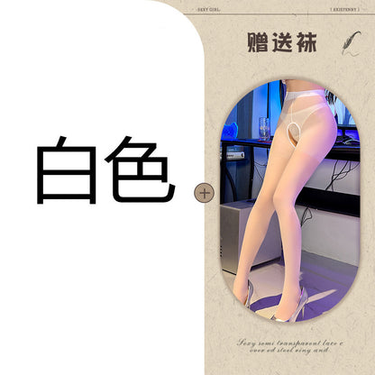 Sheer Open Crotch Teddy