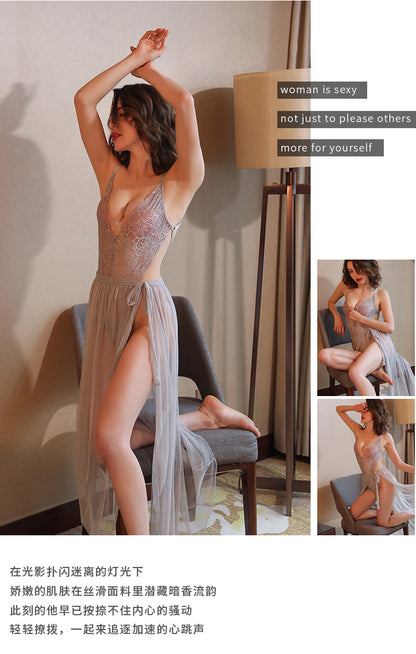 Sheer Lace Skirt Set