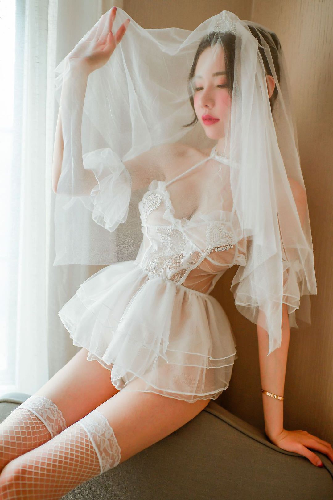 Role Play Bridal Lingerie Set