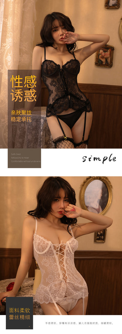 Underwire Open Crotch Teddy 