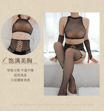 Sheer Gloves Bodysuit