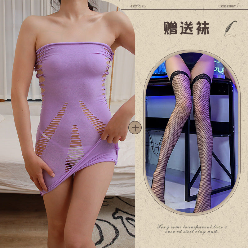 Ripped Bodycon Mini Dress