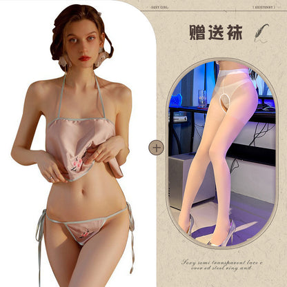 Embroidered Bustier Set