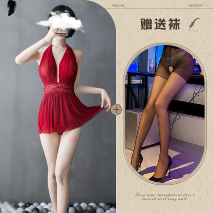 Sheer Backless Nightdress