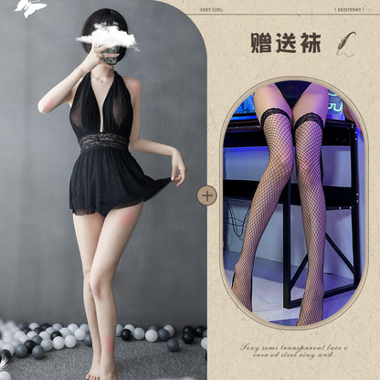 Sheer Backless Nightdress