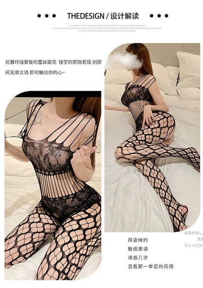 Mesh Garter Bodysuit