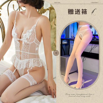Lace Bodysuit with Backless Design