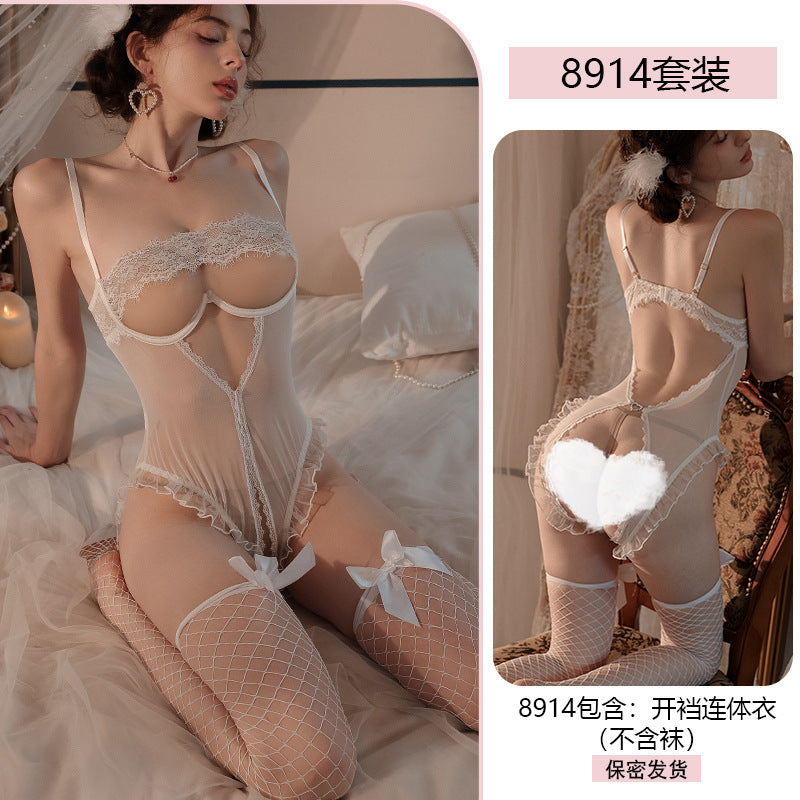Sexy Lingerie Sexy Jumpsuit Women's Lace Seduction Uniform 