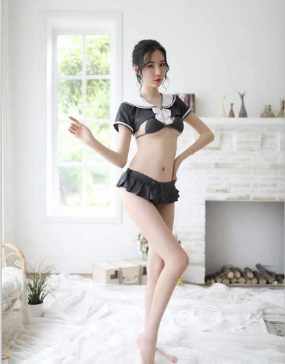 Open-Crotch Mesh Bodysuit